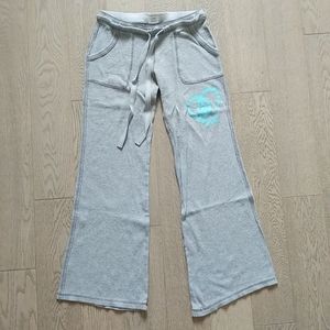 PINK Victoria’s Secret Grey Lounge Pants Flare Bottom